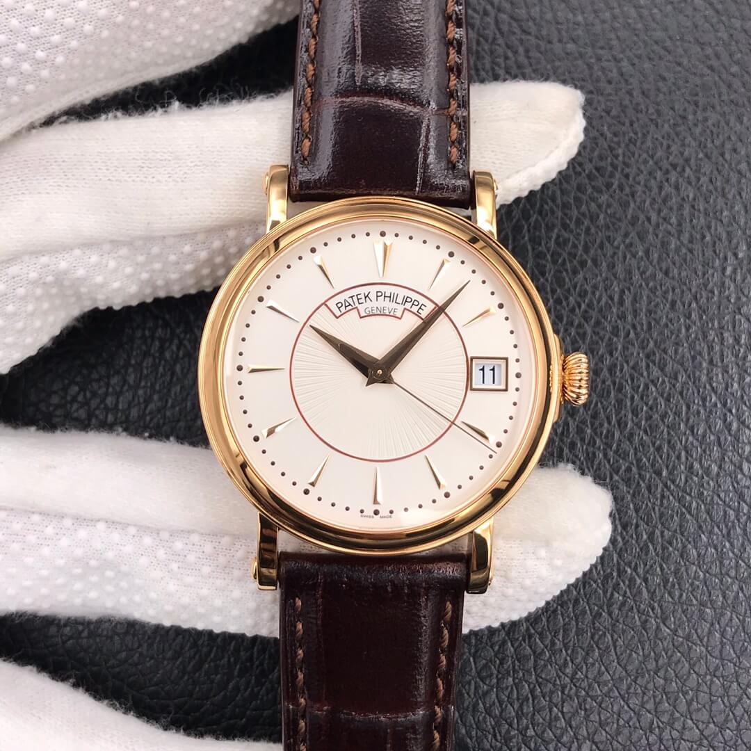 Replica Patek Philippe Calatrava 5153J-001 1:1 Best EditionWhite Dial Rose Gold - DEEPREPS
