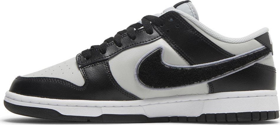 Dunk Low  Chenille Swoosh   Black Grey Fog  DQ7683-001 - DEEPREPS