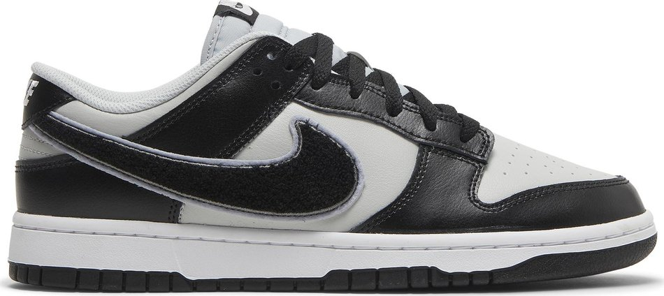 Dunk Low  Chenille Swoosh   Black Grey Fog  DQ7683-001 - DEEPREPS