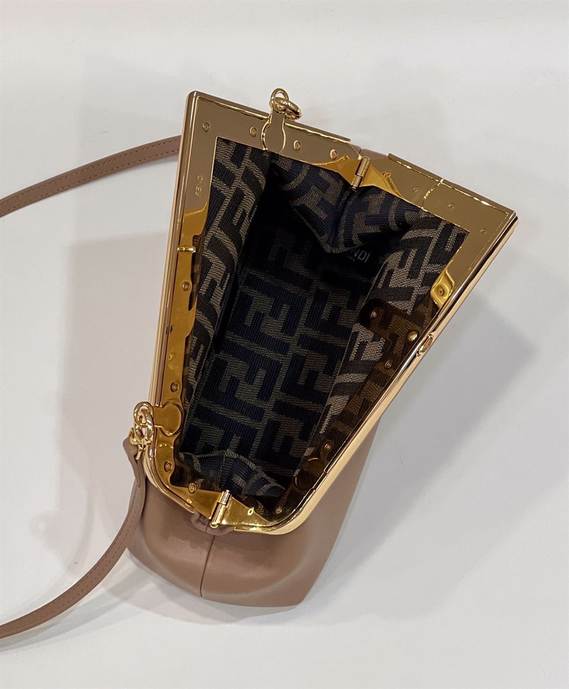 FENDI FIRST SMALL BROWN LEATHER BAG   F052 - DEEPREPS