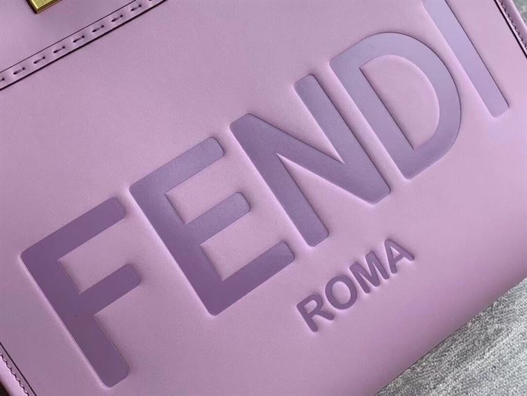FENDI SUNSHINE MEDIUM LILAC LEATHER SHOPPER   F020 - DEEPREPS