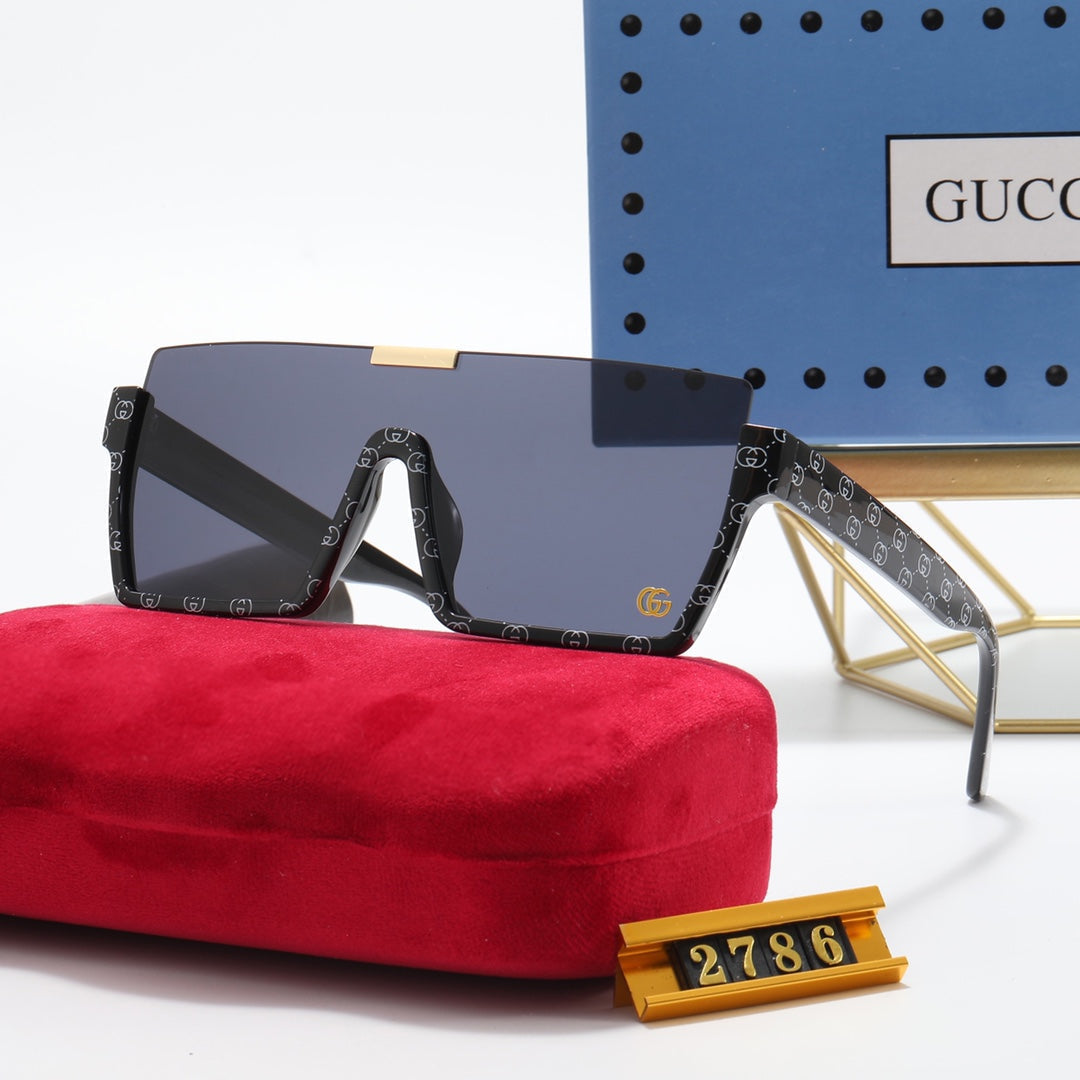 5 Colors One Piece Double G Printed Polarized Sunglasses - DEEPREPS