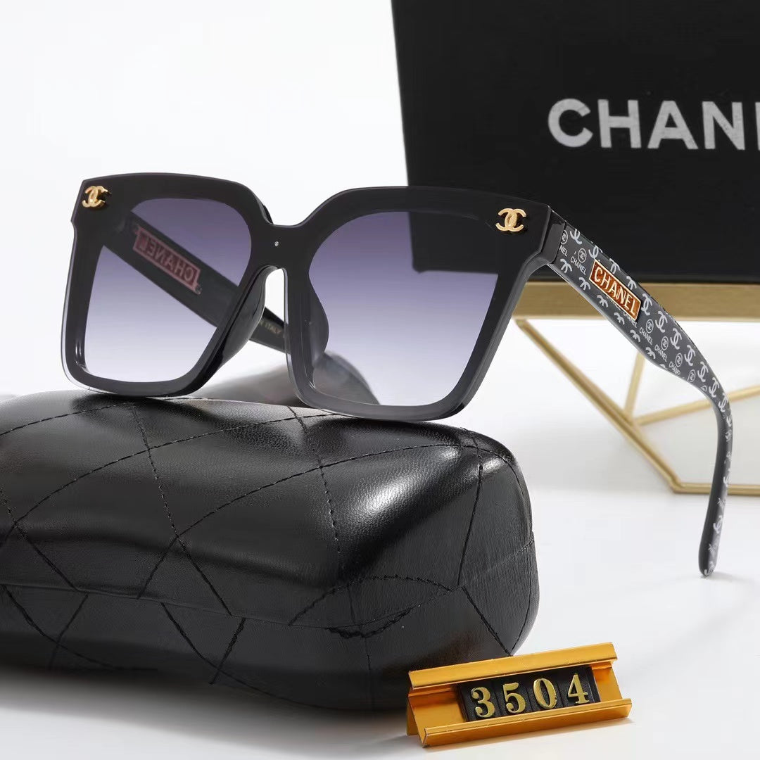 8-color fashion double C square letter printing temple polarized sunglasses - DEEPREPS