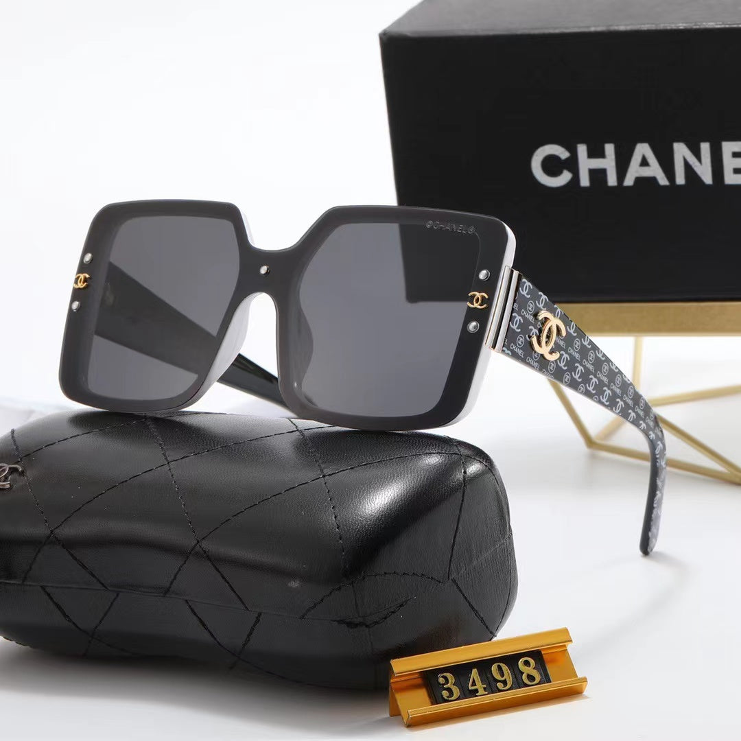 8-color fashion double C stripe printing temple polarized sunglasses - DEEPREPS