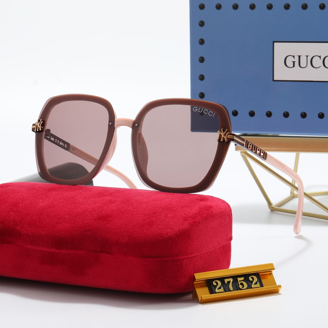 5 Colors Fashion Oval Hollow Double G Polarized Sunglasses - DEEPREPS