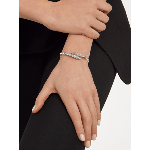 SERPENTI VIPER BRACELET in White Gold with Diamonds - DEEPREPS
