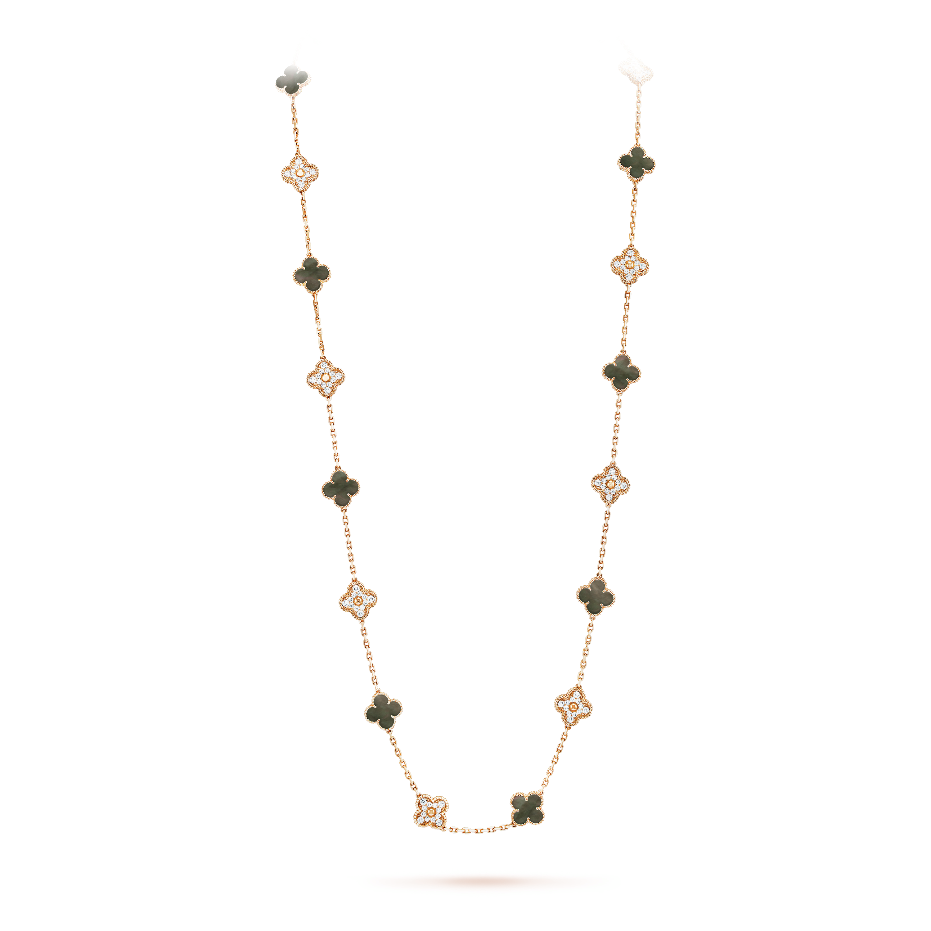 Vintage Alhambra long necklace, 20 motifs - DEEPREPS