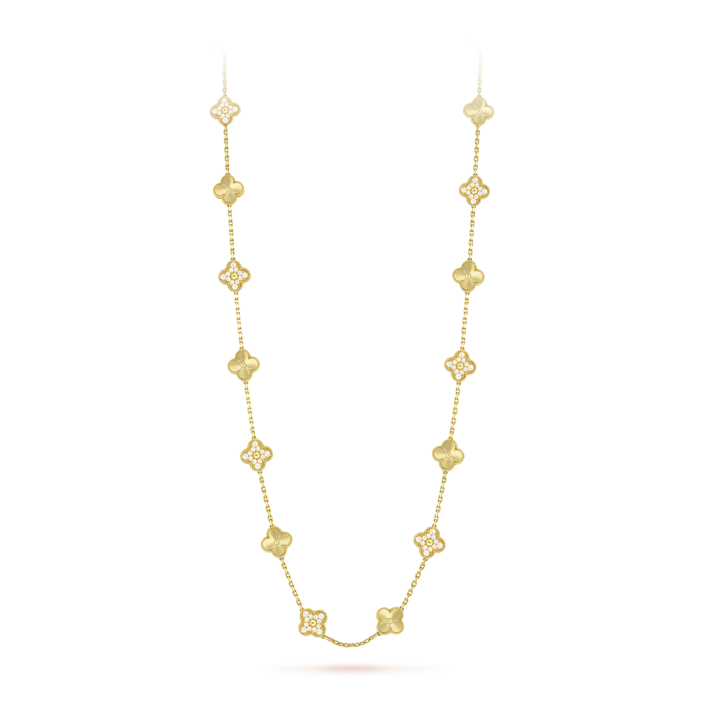 Vintage Alhambra long necklace, 20 motifs - DEEPREPS