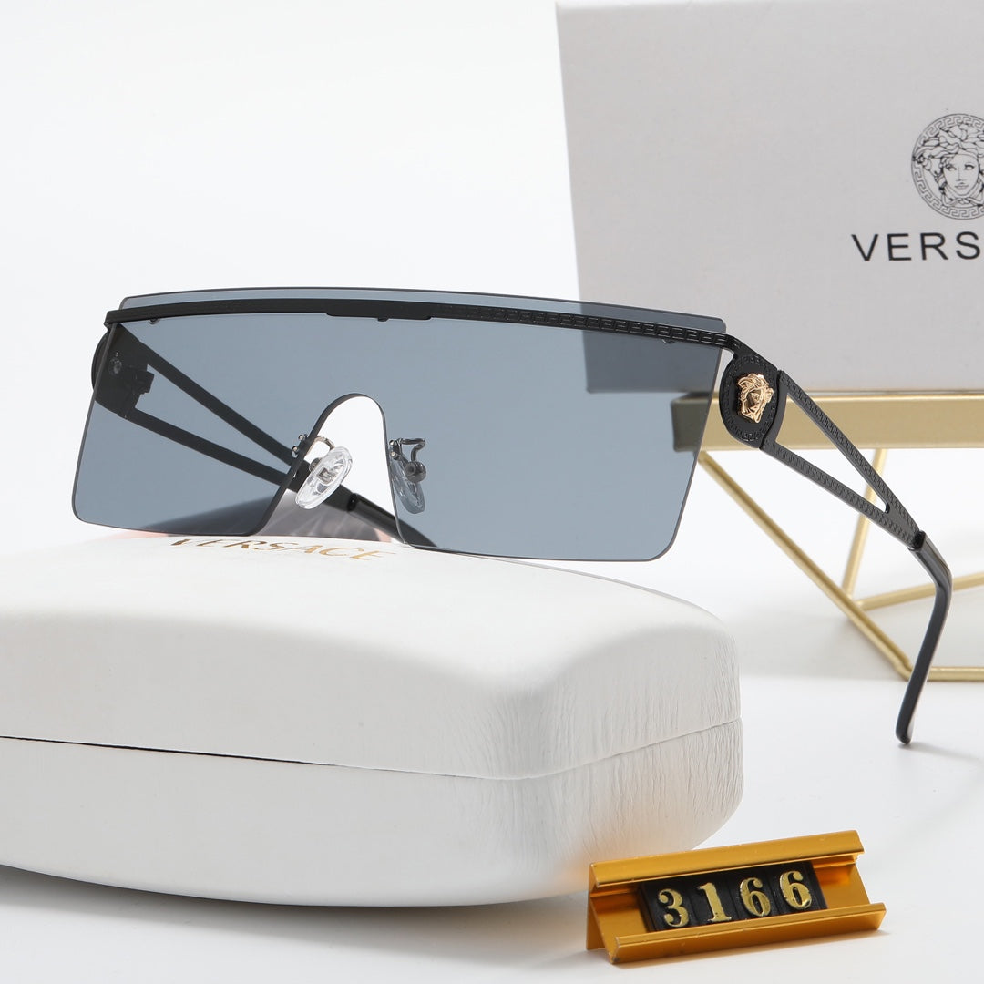 5 color simple one-piece one-piece horizontal frame polarized sunglasses - DEEPREPS