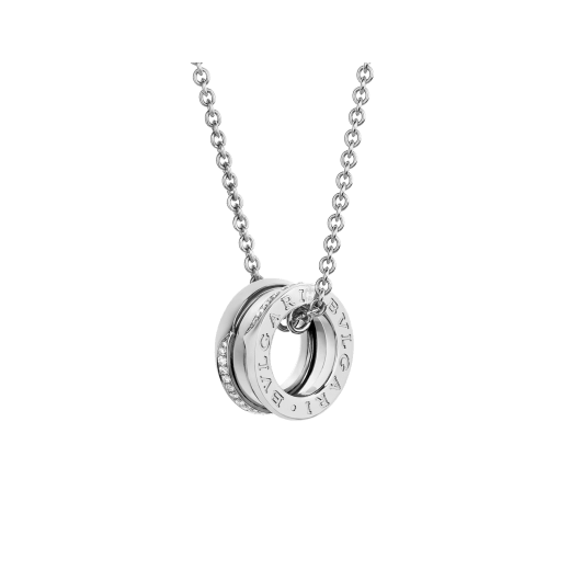 B.ZERO1 NECKLACE in White Gold with Diamonds - DEEPREPS
