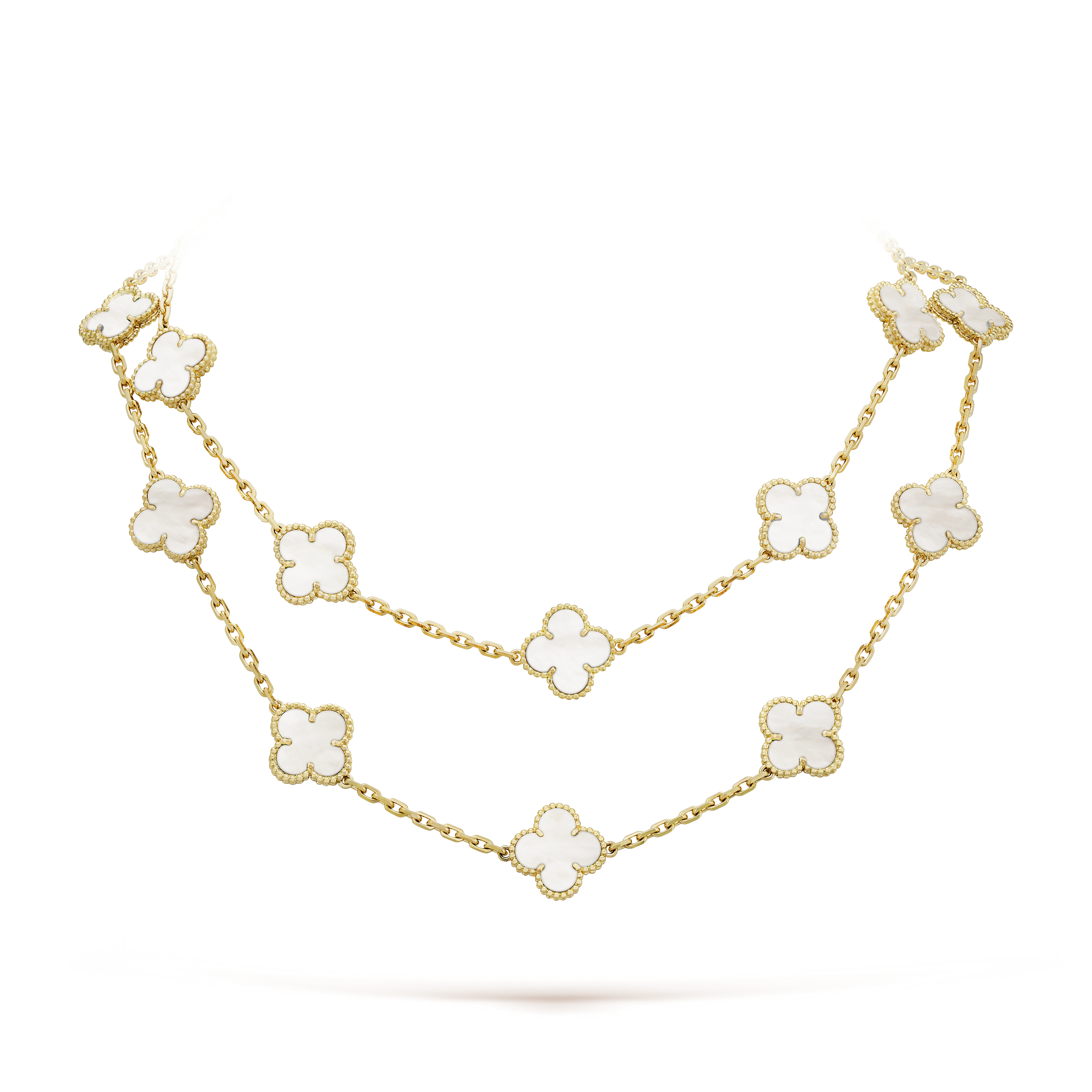 Vintage Alhambra long necklace, 20 motifs - DEEPREPS