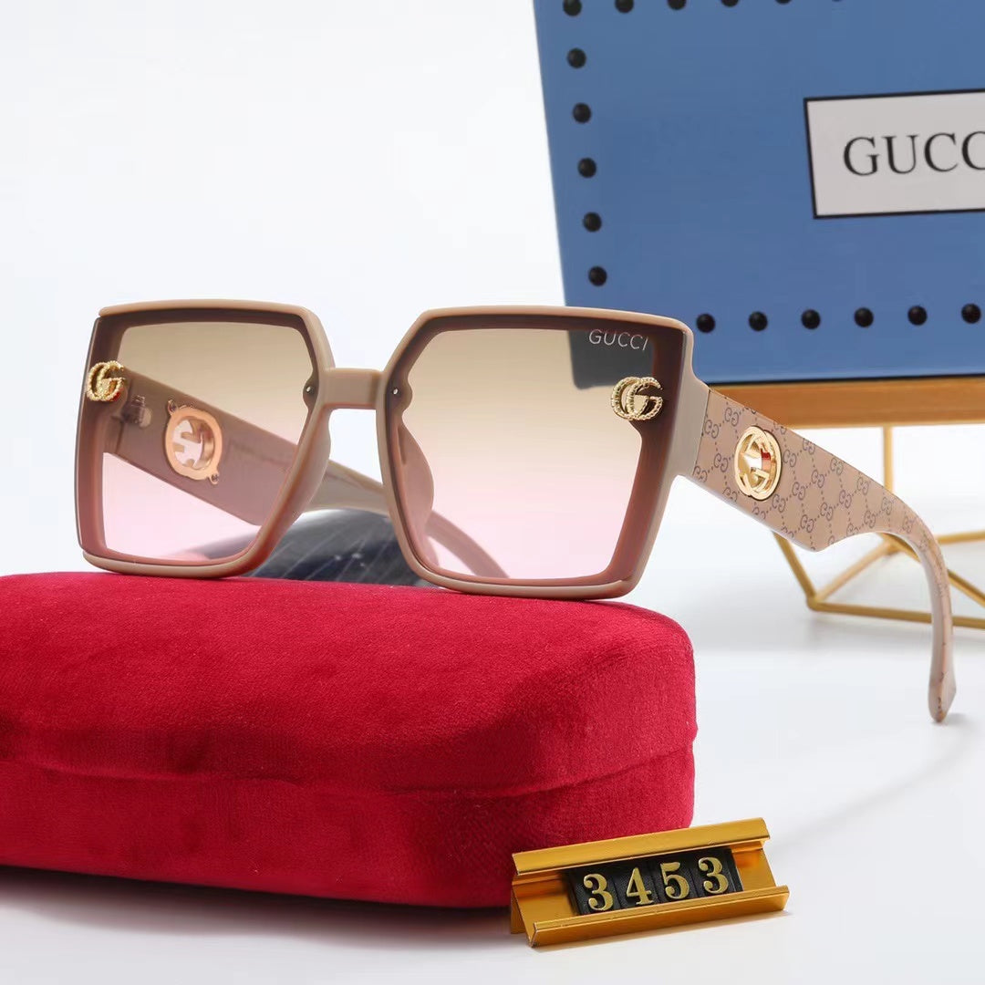 5-color fashion double G graffiti printing sunglasses - DEEPREPS