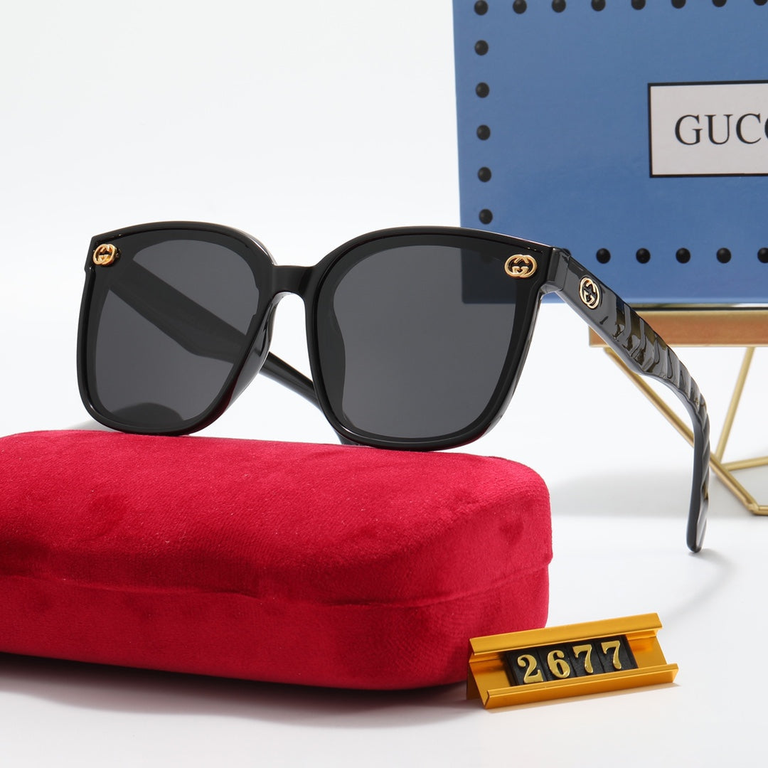 5 Colors Simple Ripple Double G Polarized Sunglasses - DEEPREPS