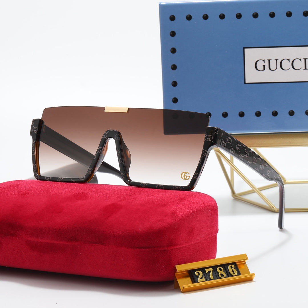 5 Colors One Piece Double G Printed Polarized Sunglasses - DEEPREPS