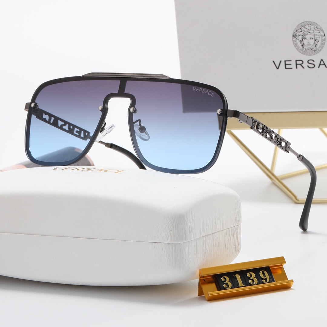 5 Color Fashion Printed Lens Letter Temple Polarized Sunglasses - DEEPREPS