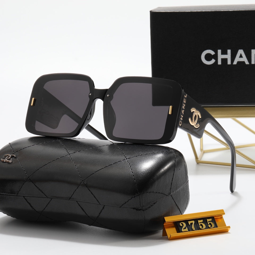 4 Colors Fashion Rectangle Double C Polarized Sunglasses - DEEPREPS