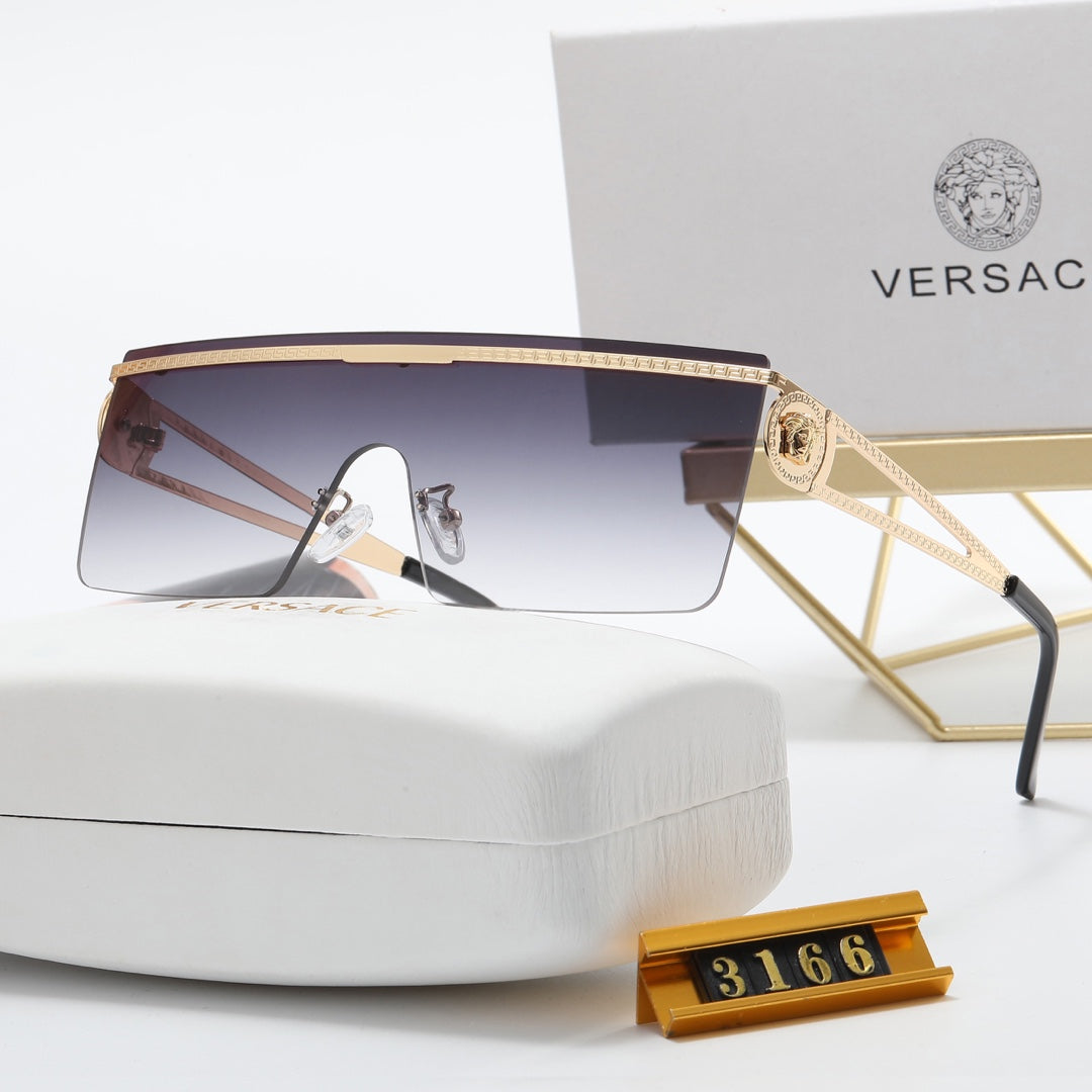 5 color simple one-piece one-piece horizontal frame polarized sunglasses - DEEPREPS