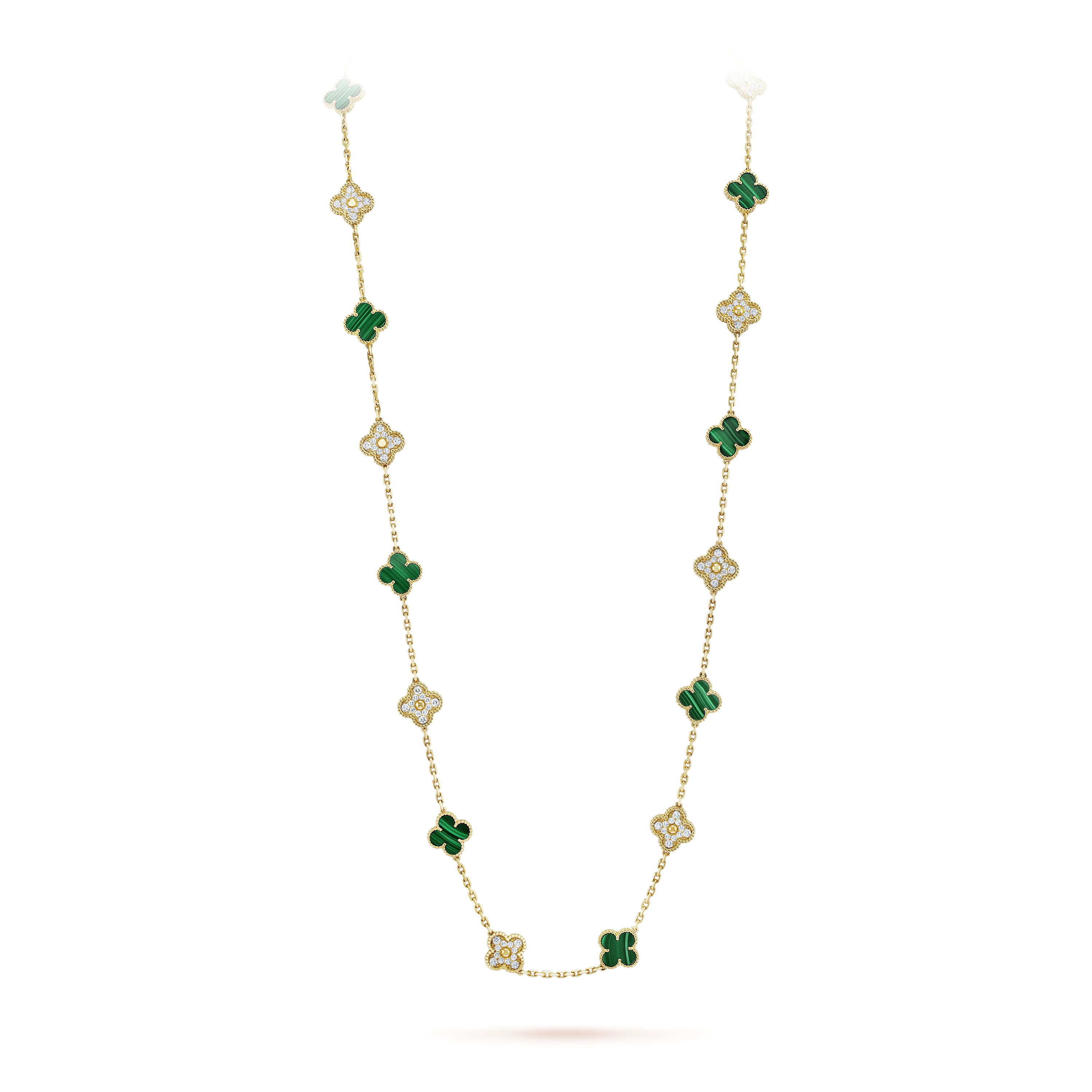 Vintage Alhambra long necklace, 20 motifs - DEEPREPS