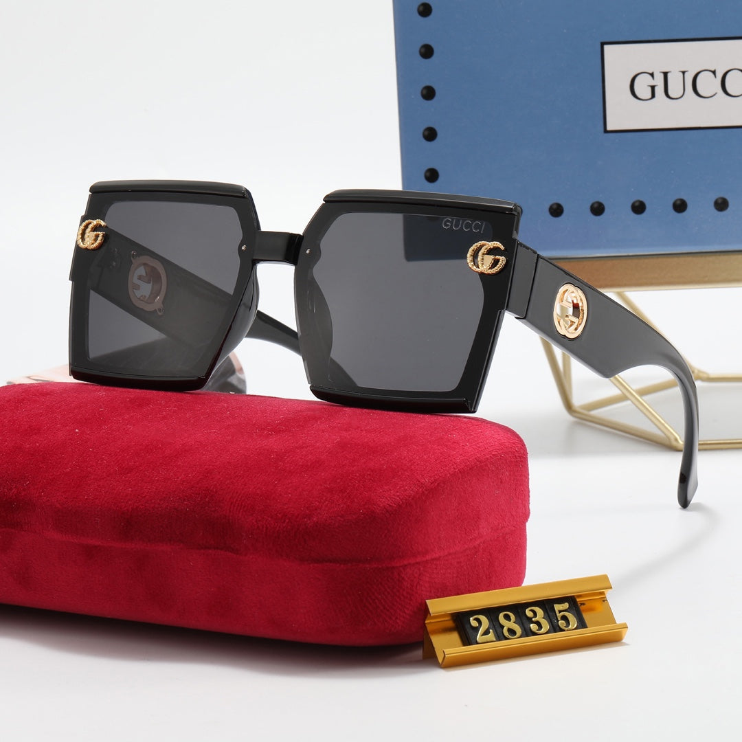 6 Colors Fashion Square Thread Double G Polarized Sunglasses - DEEPREPS