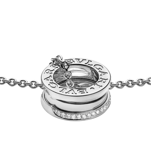 B.ZERO1 NECKLACE in White Gold with Diamonds - DEEPREPS