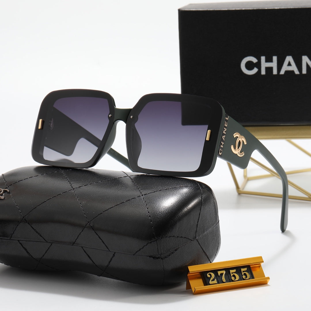 4 Colors Fashion Rectangle Double C Polarized Sunglasses - DEEPREPS