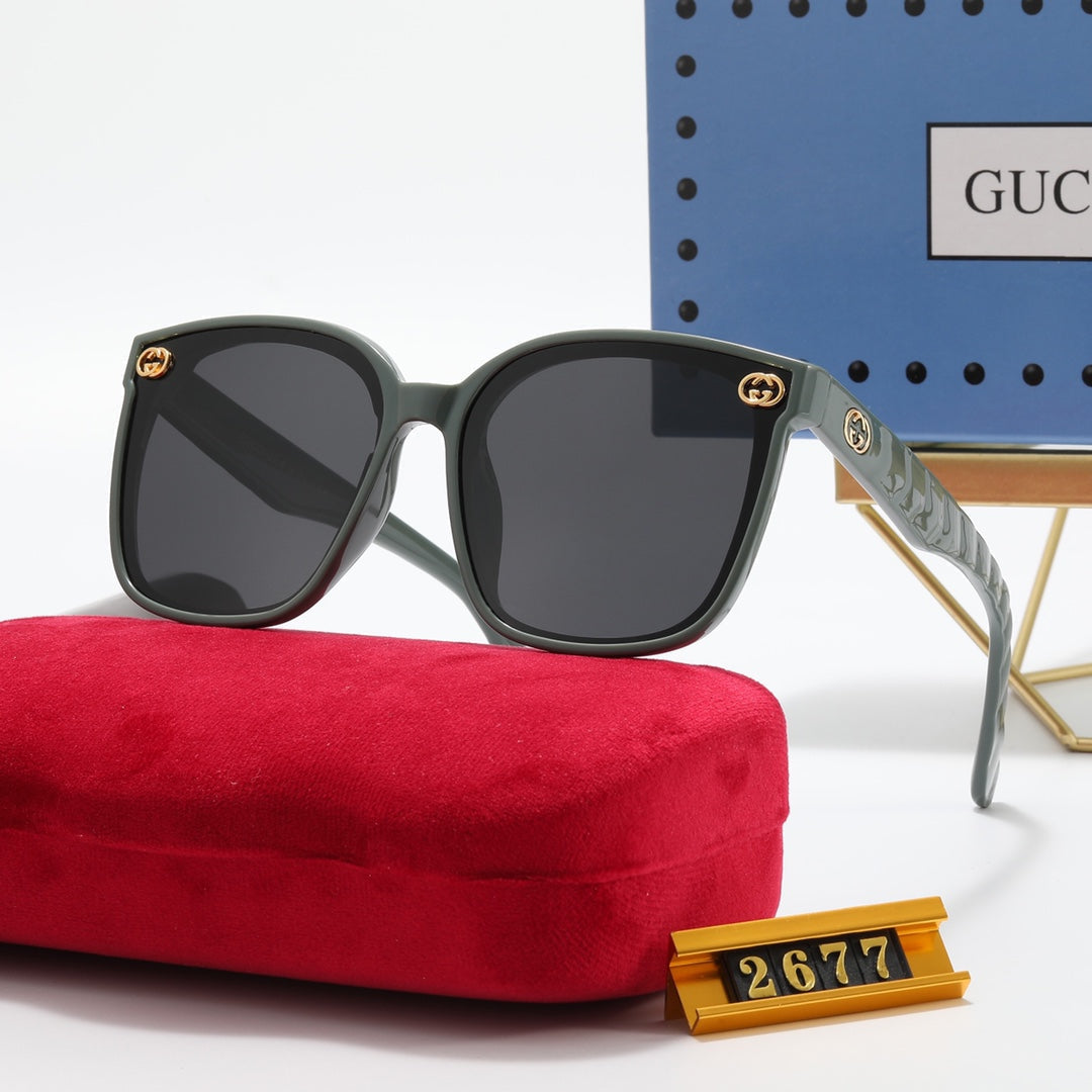 5 Colors Simple Ripple Double G Polarized Sunglasses - DEEPREPS