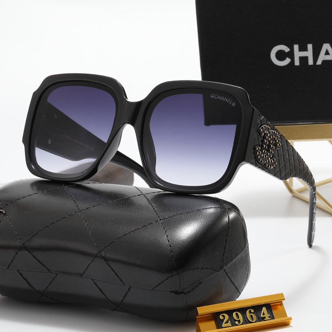 5 Colors Simple Double C Fish Pattern Polarized Sunglasses - DEEPREPS