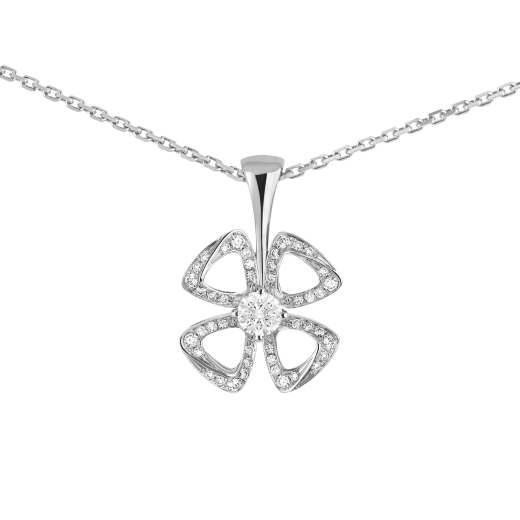 FIOREVER NECKLACE in White Gold with Diamonds - DEEPREPS