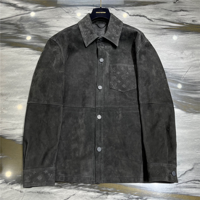 2023fw LV Real Leather Jacket Top Version - DEEPREPS