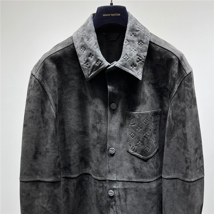2023fw LV Real Leather Jacket Top Version - DEEPREPS