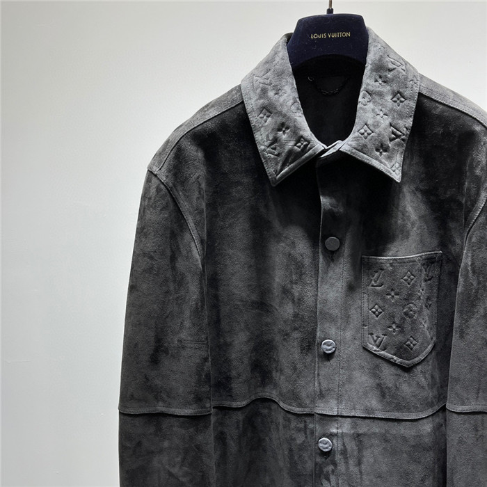 2023fw LV Real Leather Jacket Top Version - DEEPREPS