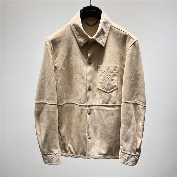 2023fw LV Real Leather Jacket Top Version - DEEPREPS