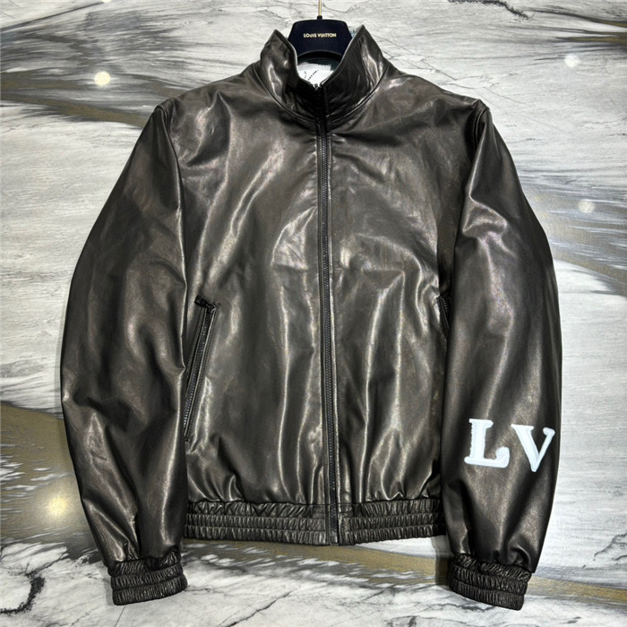 2023fw LV Real Leather Jacket Top Version - DEEPREPS