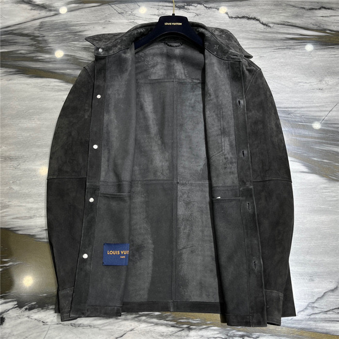 2023fw LV Real Leather Jacket Top Version - DEEPREPS