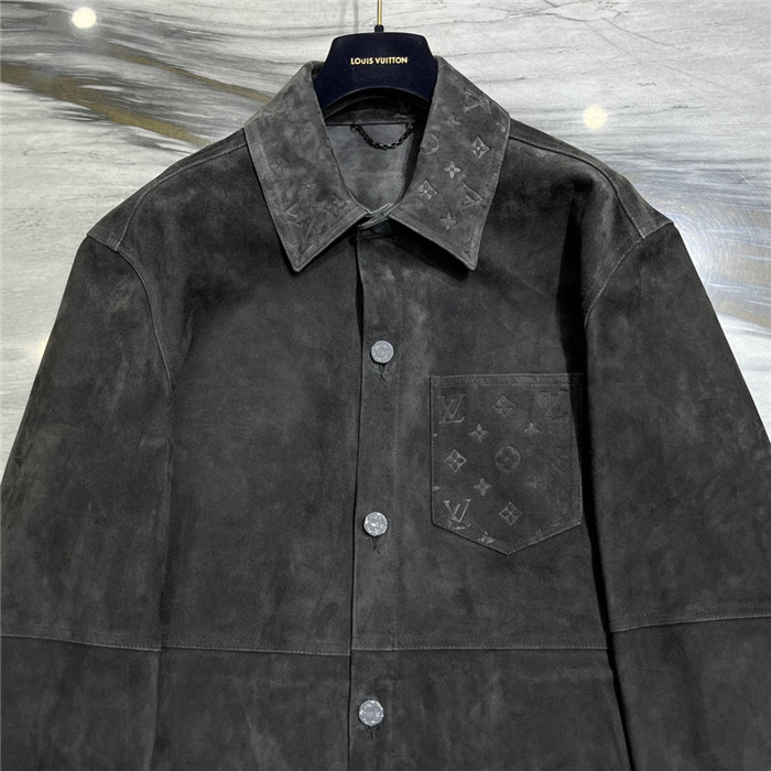 2023fw LV Real Leather Jacket Top Version - DEEPREPS