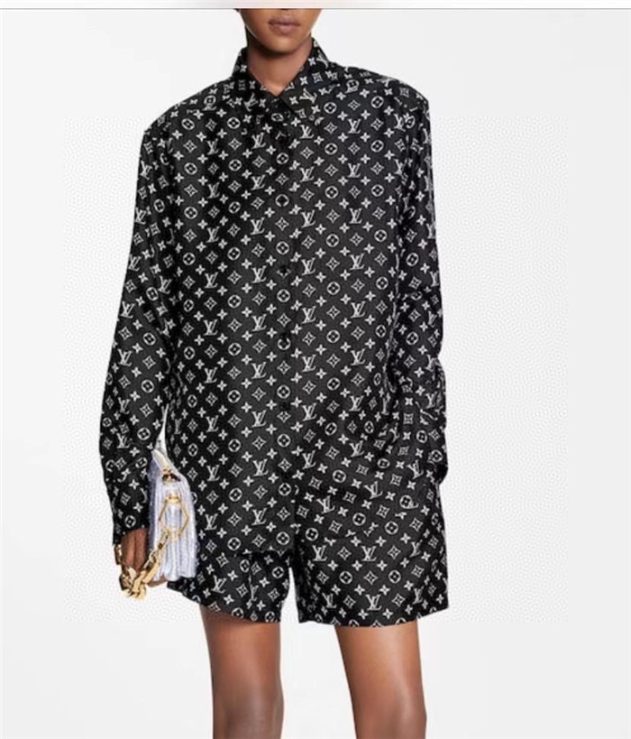 2023fw LV Silk Shirt Shorts Top Version - DEEPREPS