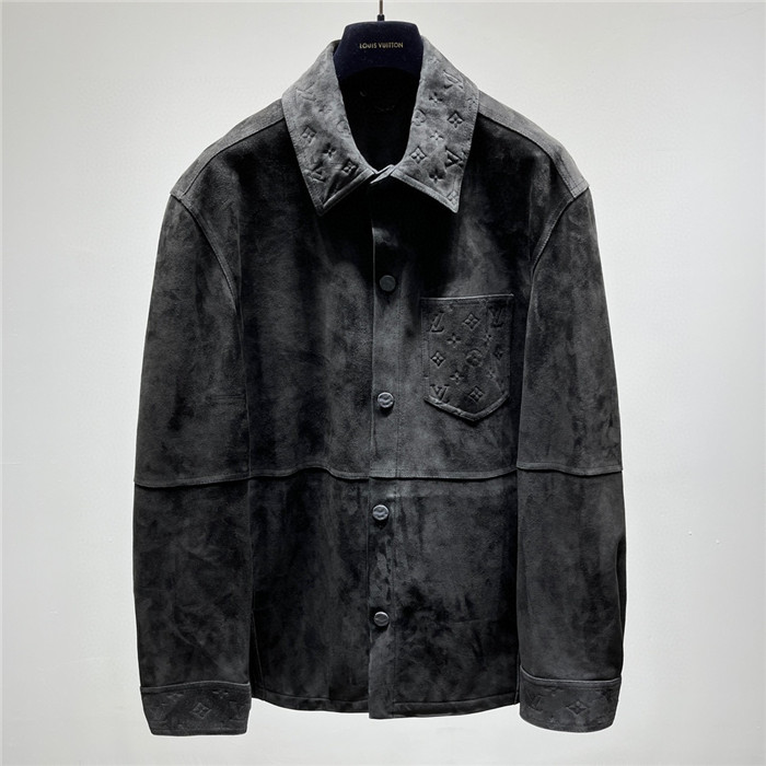 2023fw LV Real Leather Jacket Top Version - DEEPREPS