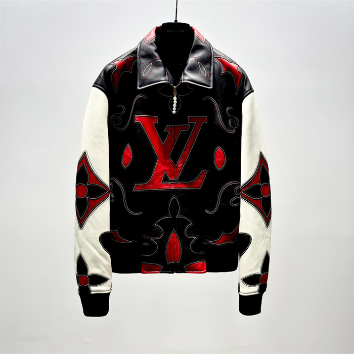 2024fw LV Real Leather Jacket Top Version - DEEPREPS