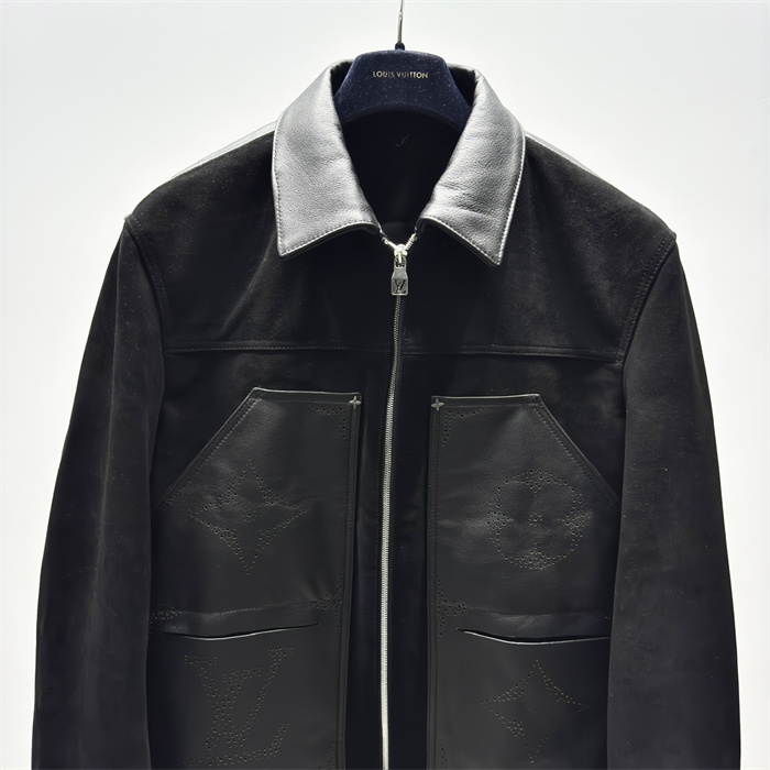 2024fw LV Real Leather Jacket Top Version - DEEPREPS