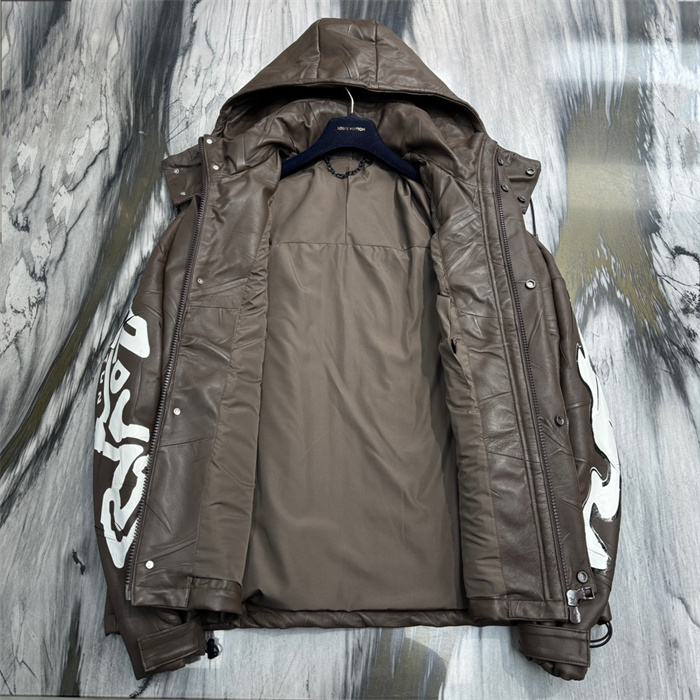 2024fw LV Real Leather Jacket Top Version - DEEPREPS