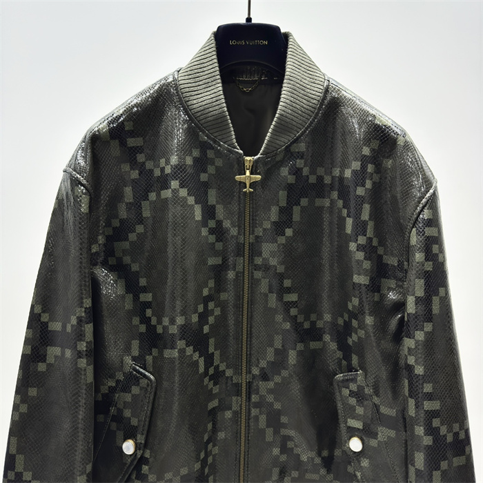 2024fw LV Real Leather Jacket Top Version - DEEPREPS