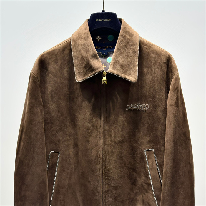 2024fw LV Real Leather Jacket Top Version - DEEPREPS