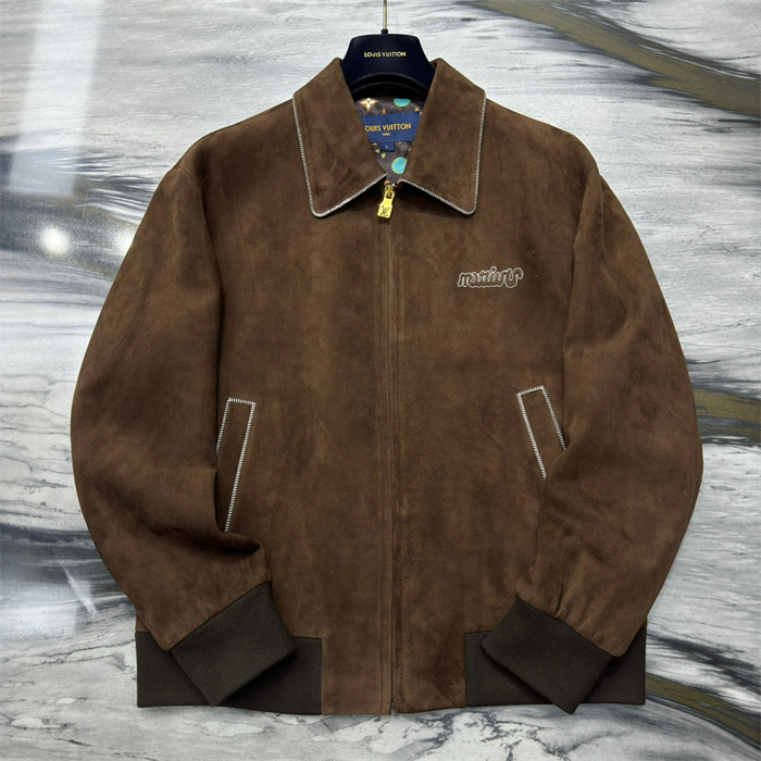2024fw LV Real Leather Jacket Top Version - DEEPREPS