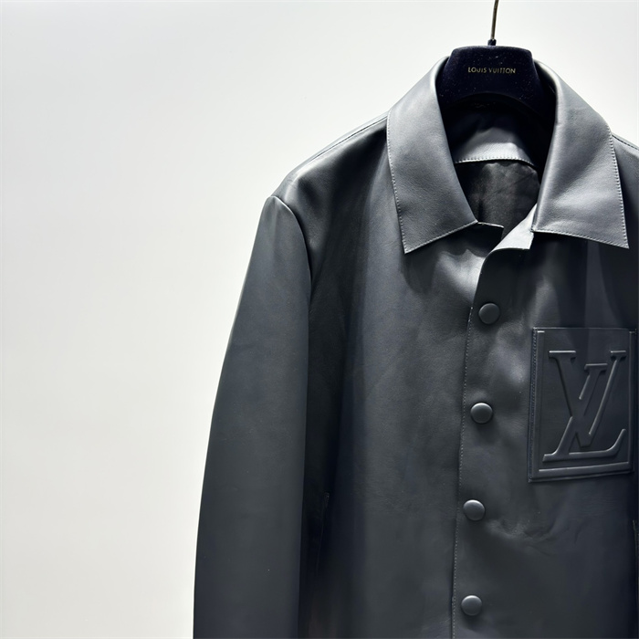 2024fw LV Real Leather Jacket Top Version - DEEPREPS
