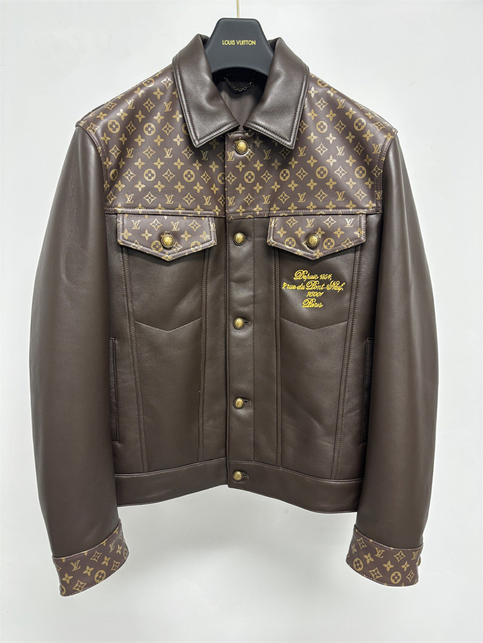 2024fw LV Leather Jacket Top Version - DEEPREPS