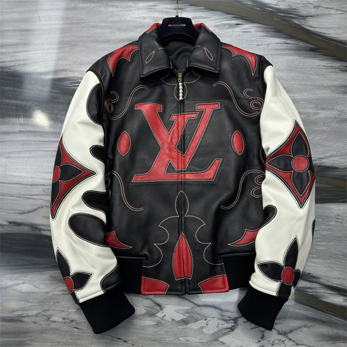 2024fw LV Real Leather Jacket Top Version - DEEPREPS