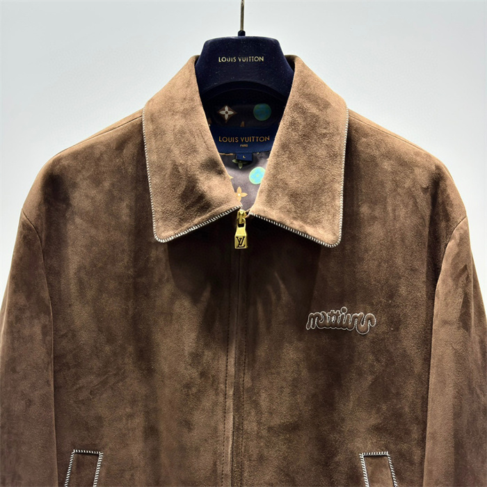 2024fw LV Real Leather Jacket Top Version - DEEPREPS