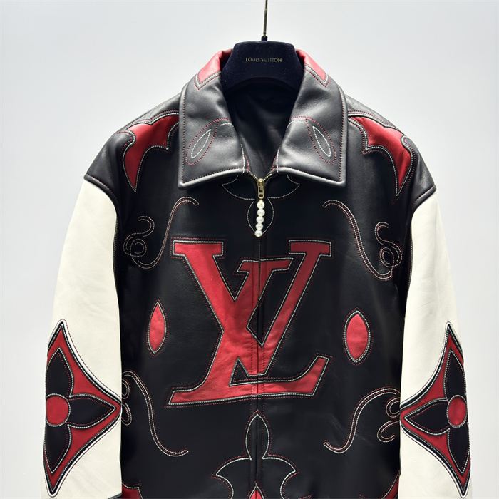 2024fw LV Real Leather Jacket Top Version - DEEPREPS