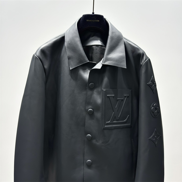 2024fw LV Real Leather Jacket Top Version - DEEPREPS