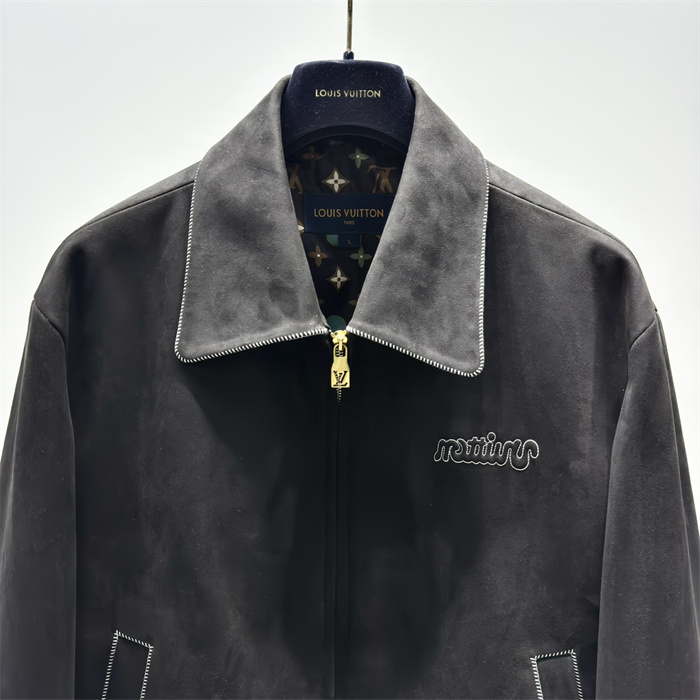 2024fw LV Leather Jacket Top Version - DEEPREPS